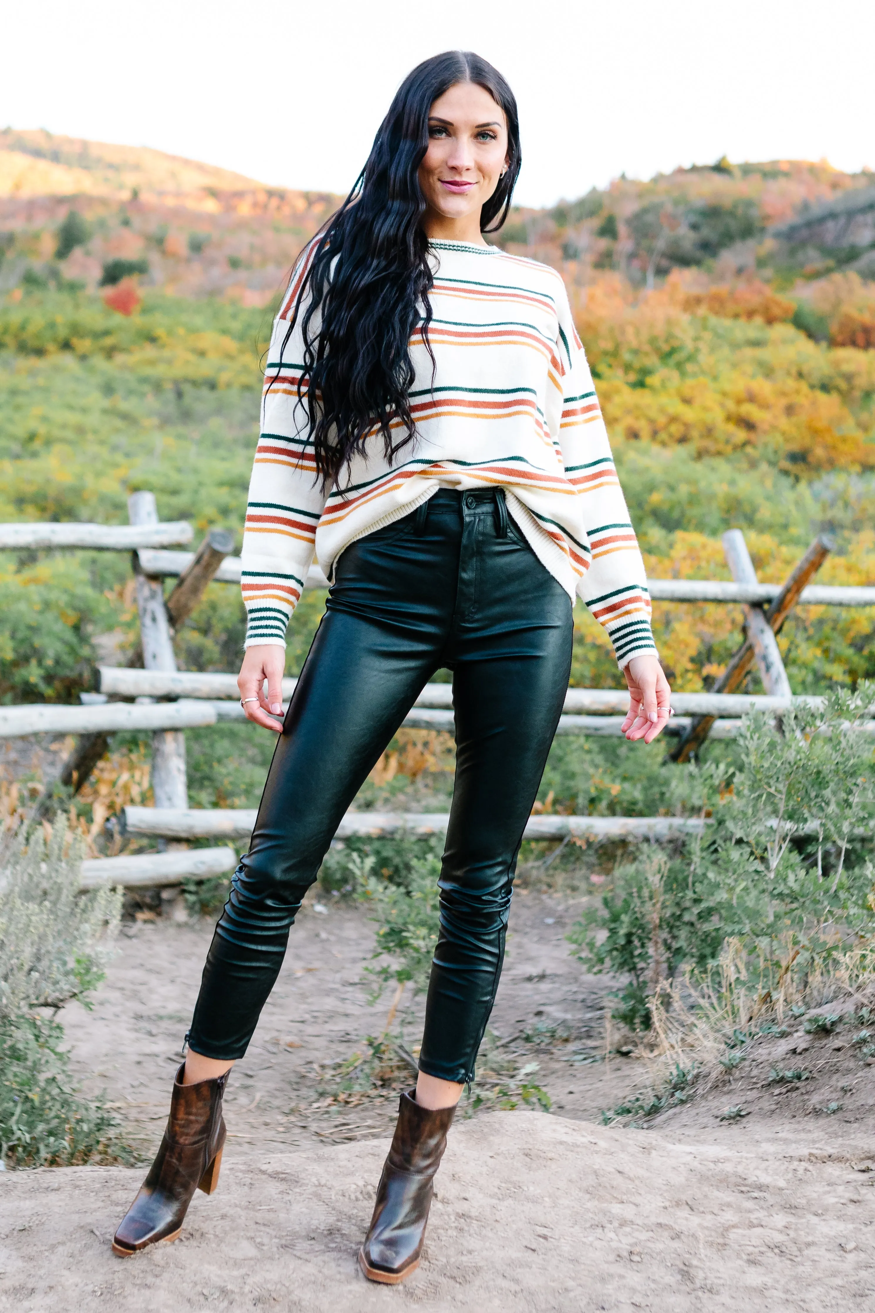 Lennon Faux Leather Jeans by Kancan