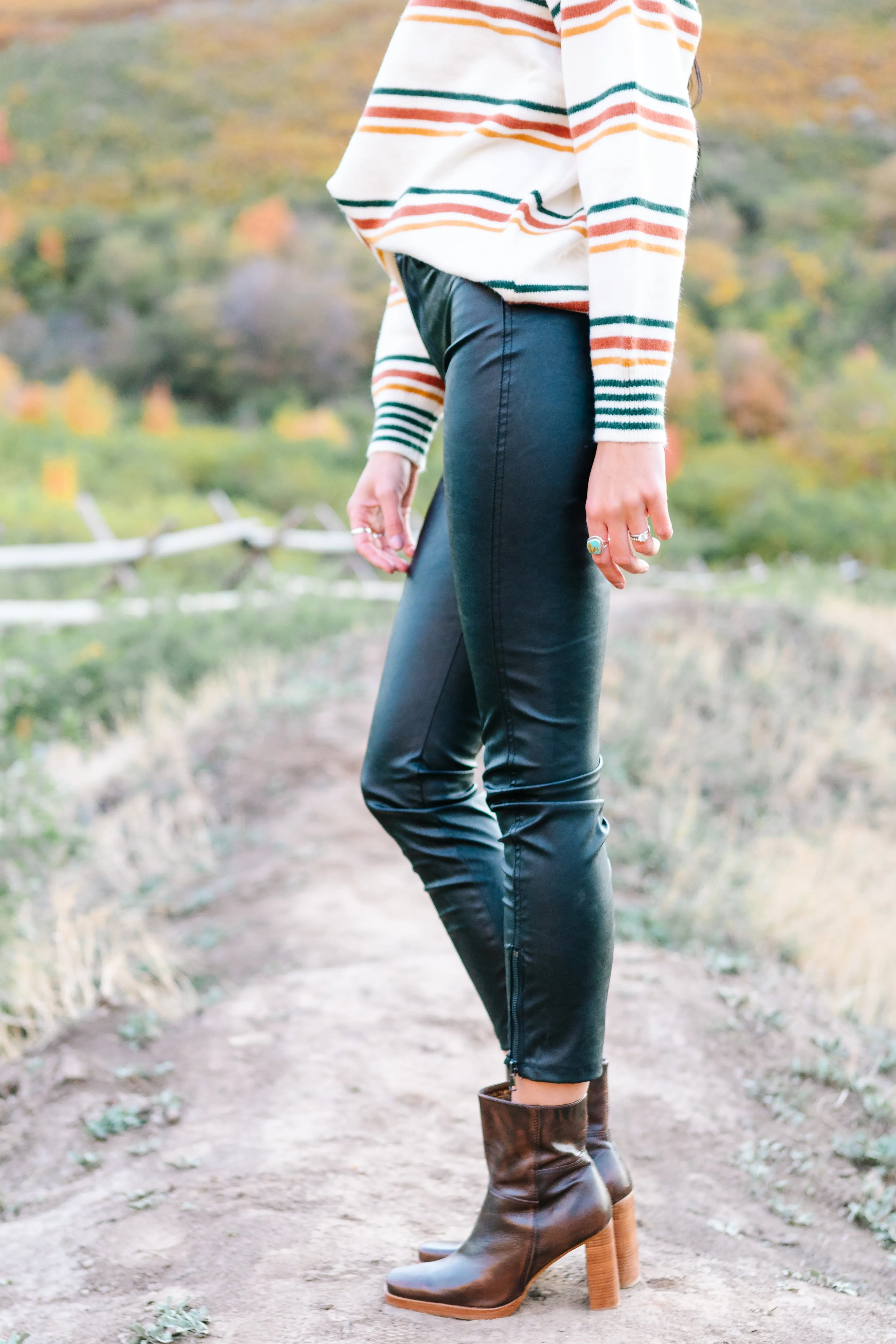 Lennon Faux Leather Jeans by Kancan