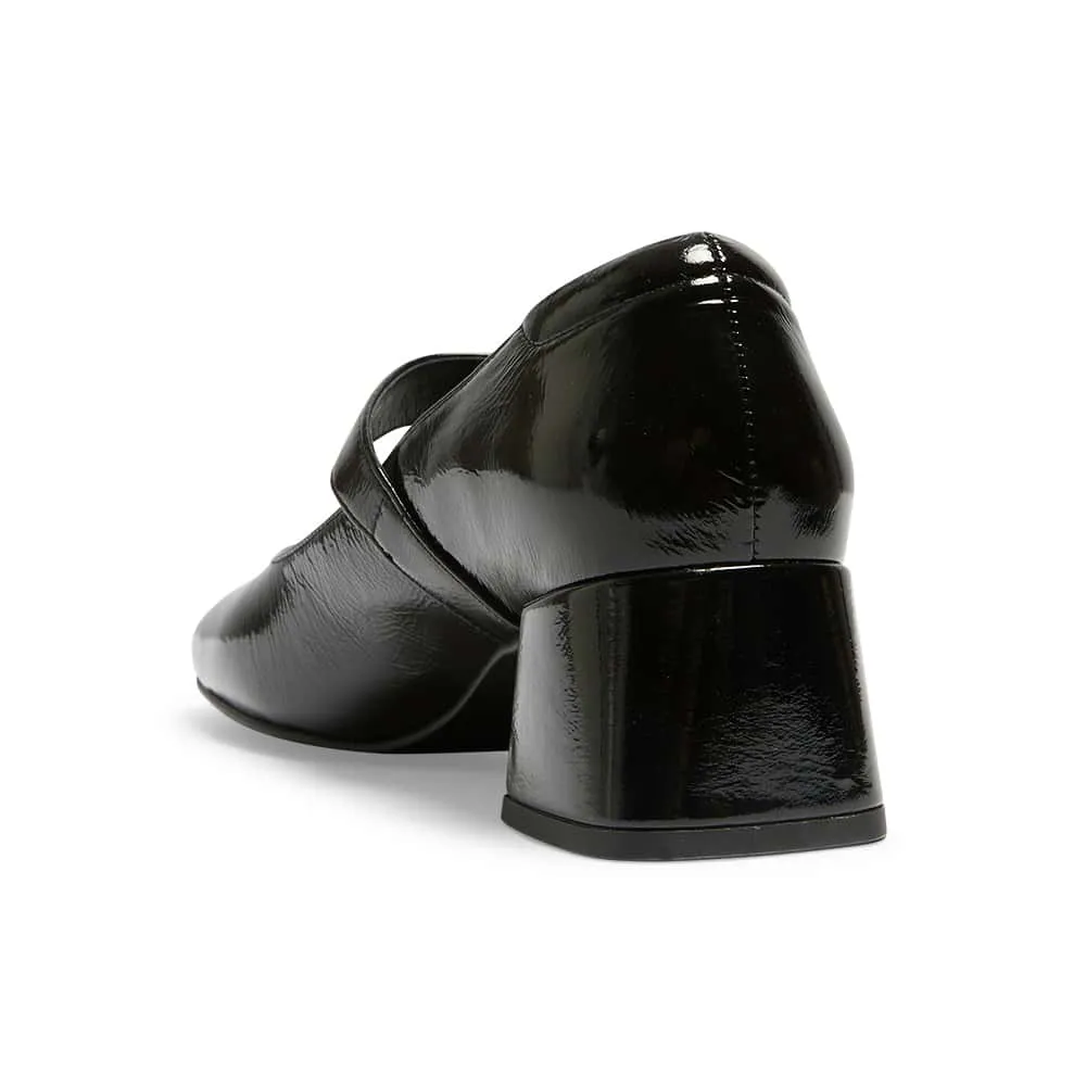 Lottie Heel in Black Patent
