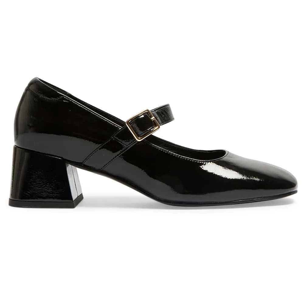 Lottie Heel in Black Patent