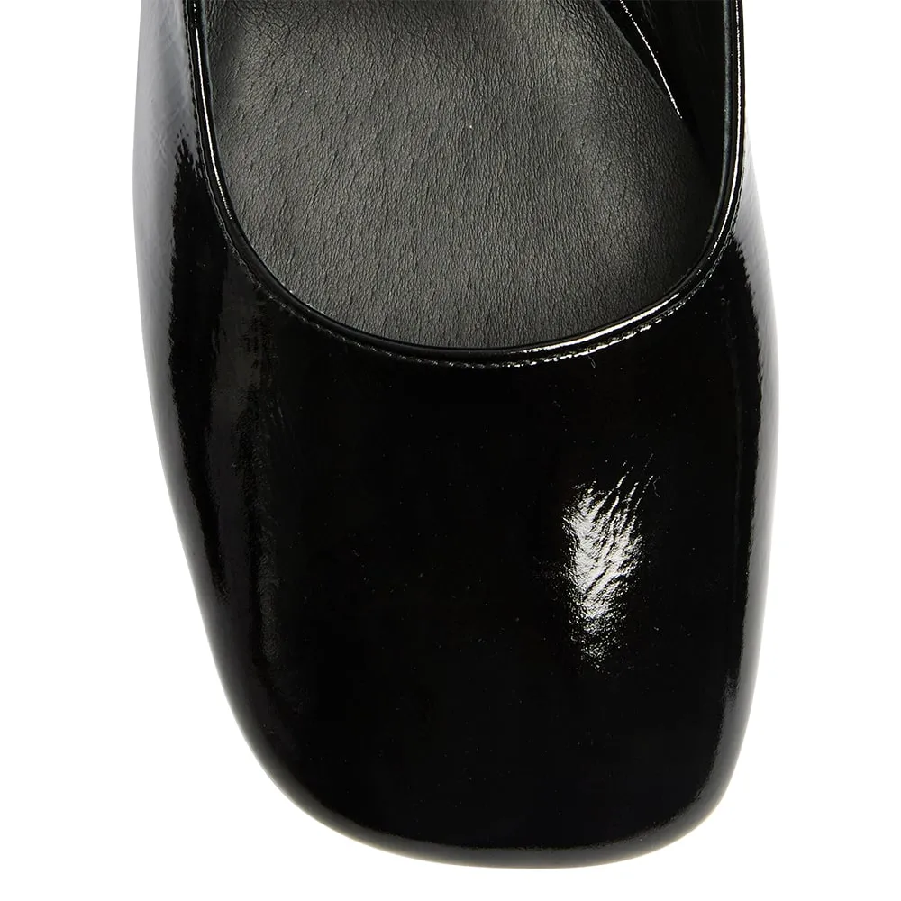 Lottie Heel in Black Patent