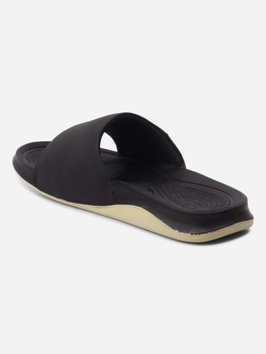 Men's Black/Green Active Graphic Printed Slider (IX5019)