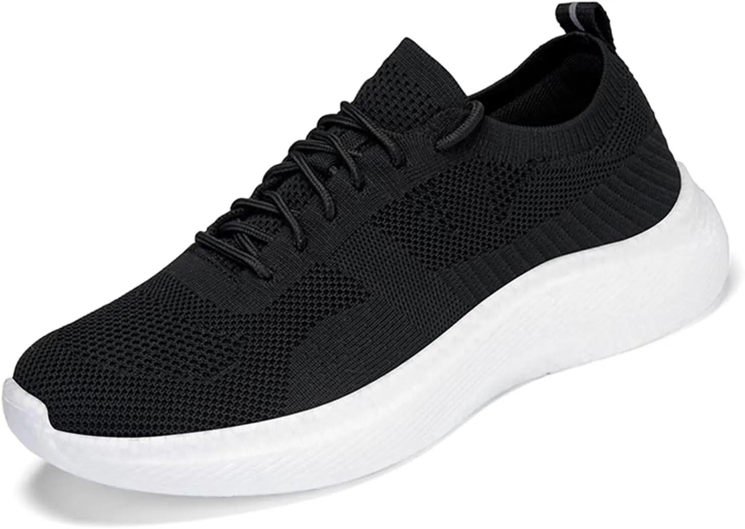 Men's Breathable Walking Shoes for Men Sneakers Lightweight Jogging Running Shoes Workout Sport Tennis Athletic Work Shoes for Women White Black White Men Size 5 /Women Size 7