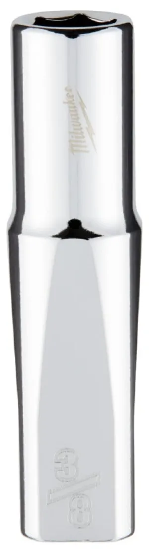 Milwaukee 45-34-3750 Socket, 3/8 in Socket, 3/8 in Drive, 6-Point, Chrome Vanadium Steel, Chrome :CD: QUANTITY: 1