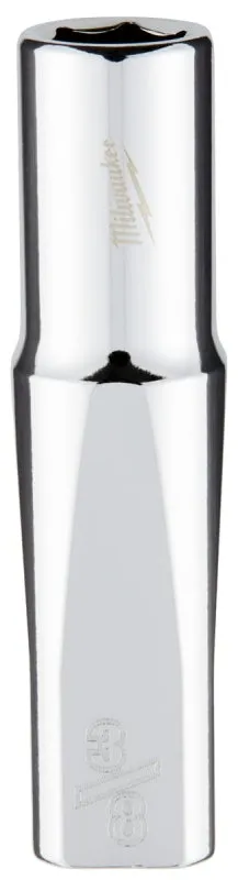 Milwaukee 45-34-3750 Socket, 3/8 in Socket, 3/8 in Drive, 6-Point, Chrome Vanadium Steel, Chrome :CD: QUANTITY: 1