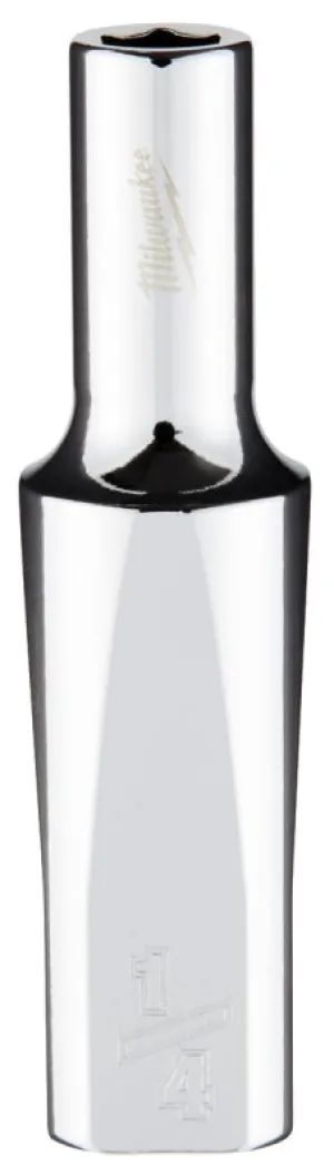Milwaukee 45-34-9073 Socket, 1/4 in Socket, 3/8 in Drive, 6-Point, Chrome Vanadium Steel, Chrome :CD: QUANTITY: 1