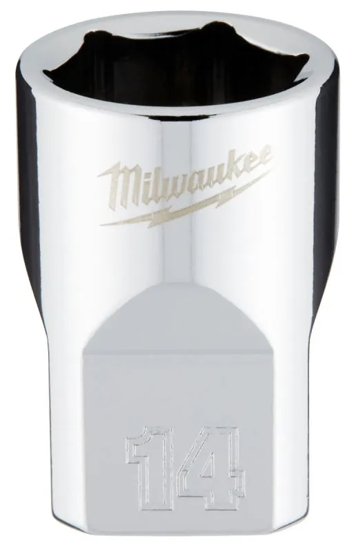 Milwaukee 45-34-9084 Socket, 14 mm Socket, 3/8 in Drive, 6-Point, Chrome Vanadium Steel, Chrome :CD: QUANTITY: 1
