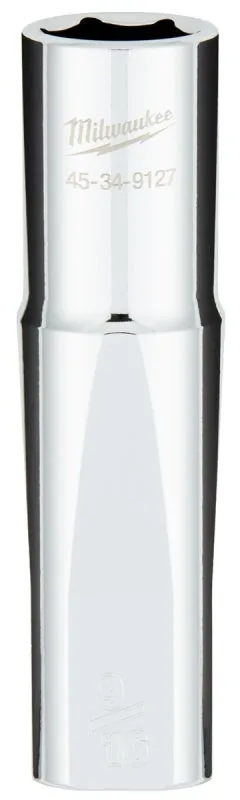Milwaukee 45-34-9127 Socket, 9/16 in Socket, 1/2 in Drive, 6-Point, Chrome Vanadium Steel, Chrome :CD: QUANTITY: 1