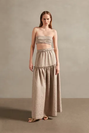 Moon Shine Frilled Long Skirt