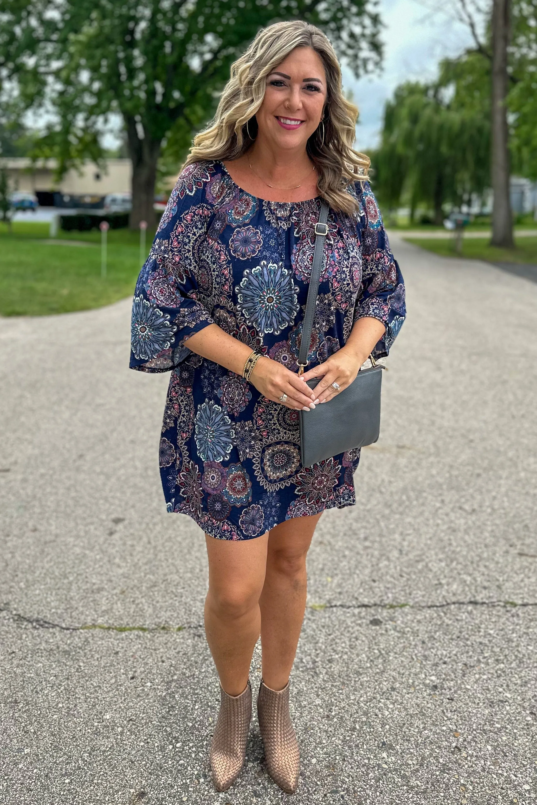 Navy Mandela Mia Dress