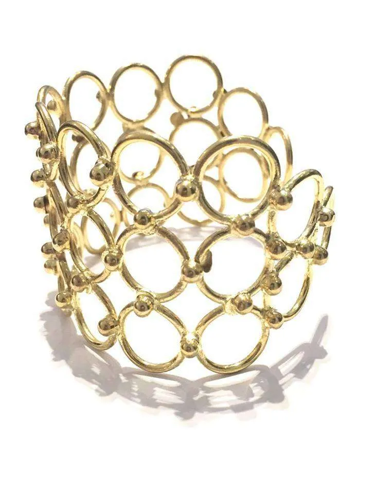 Net "Jaali"  Cuff Bracelet
