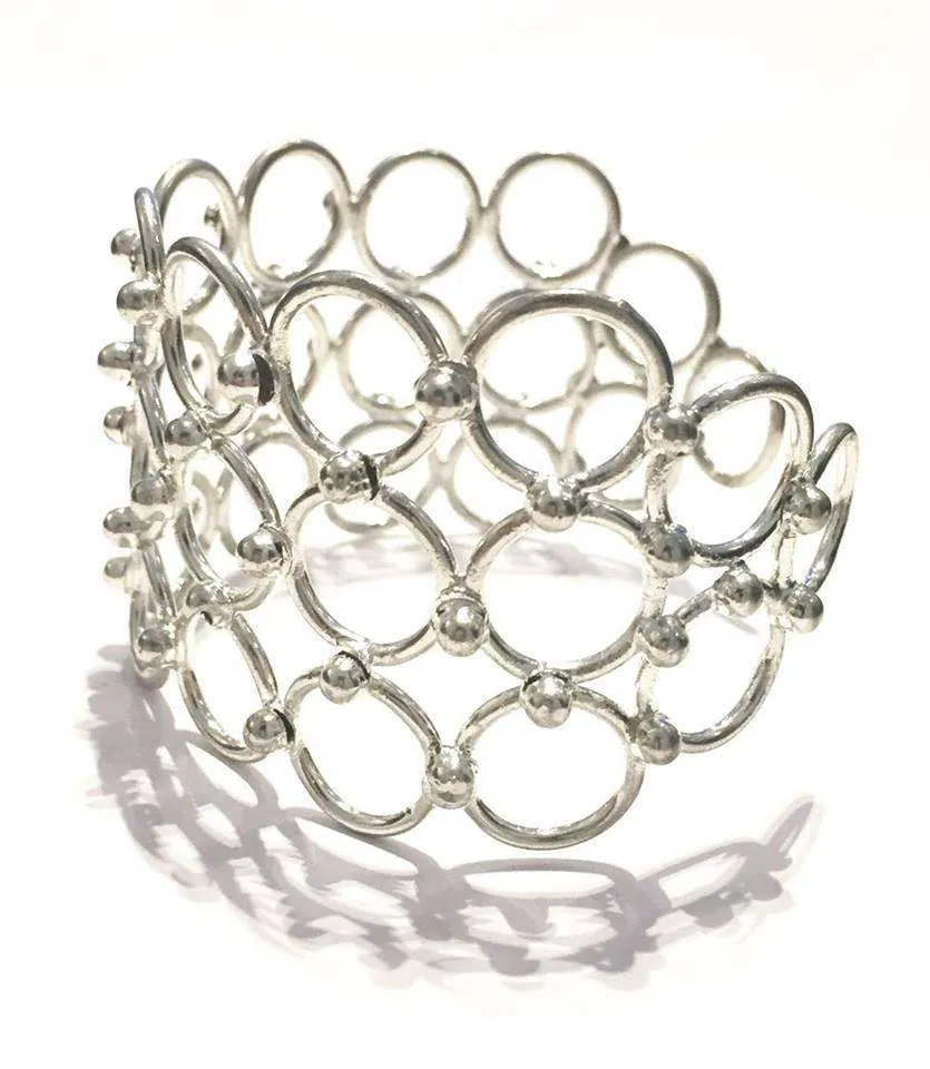 Net "Jaali"  Cuff Bracelet