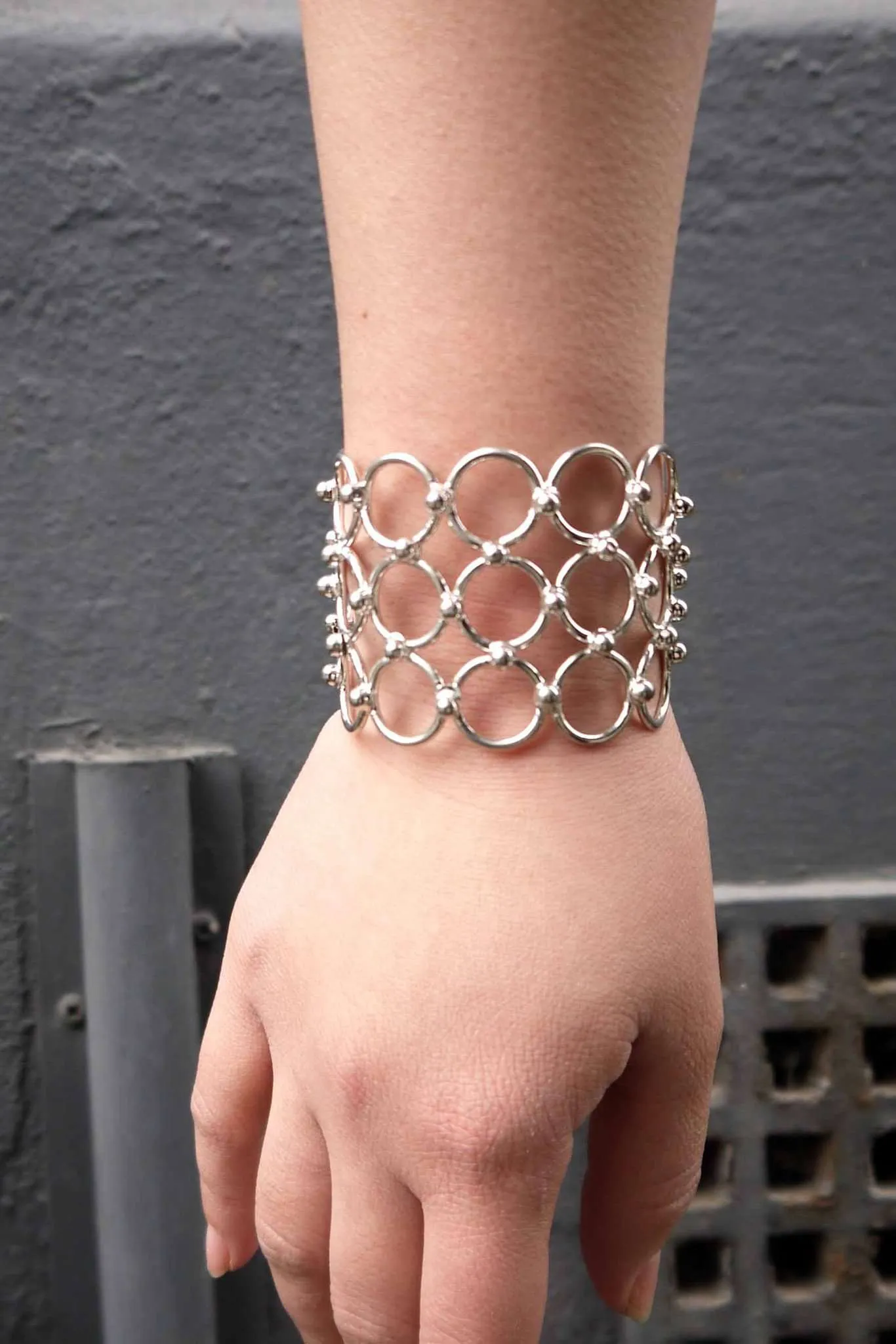 Net "Jaali"  Cuff Bracelet