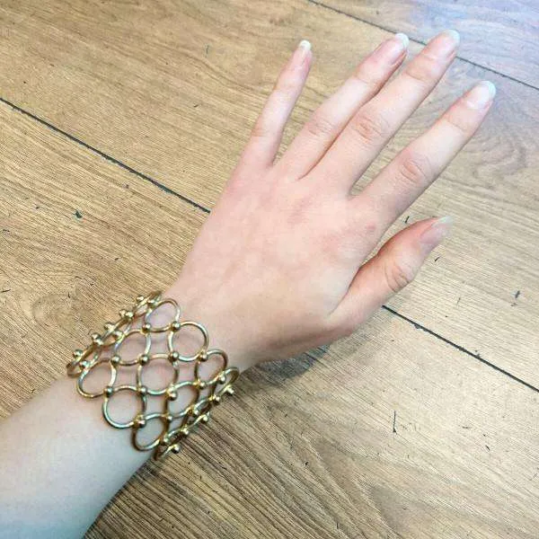 Net "Jaali"  Cuff Bracelet