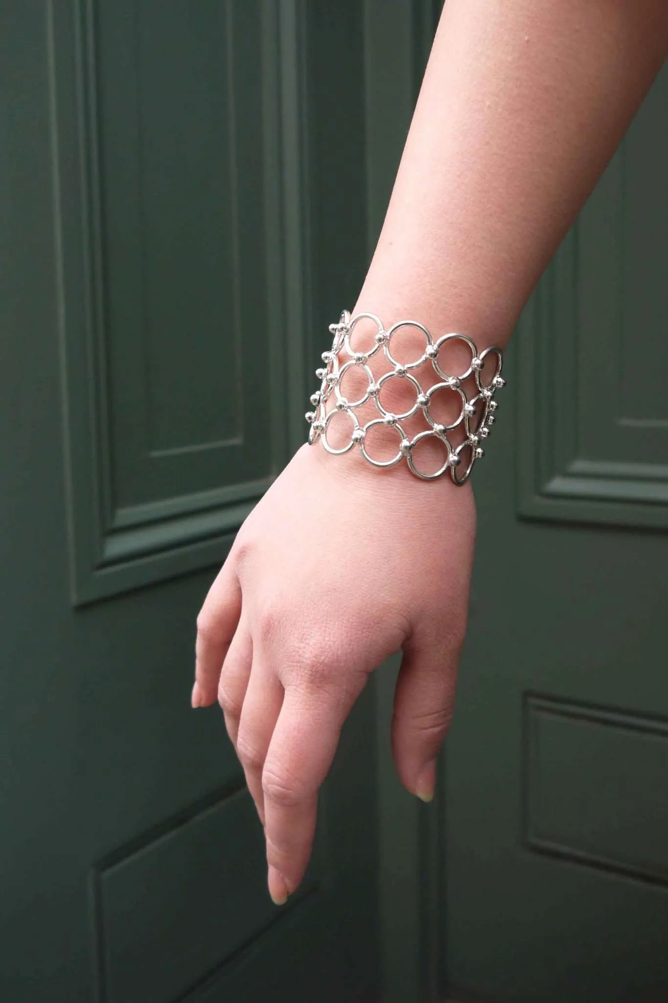 Net "Jaali"  Cuff Bracelet