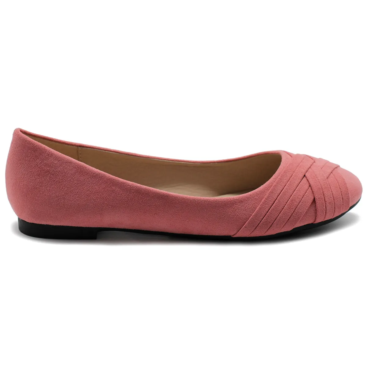 Ollio Women's Ballet Shoe Cute Casual Comfort Flat (Red, Peach, Blue, Mustard, Burgundy, Purple)