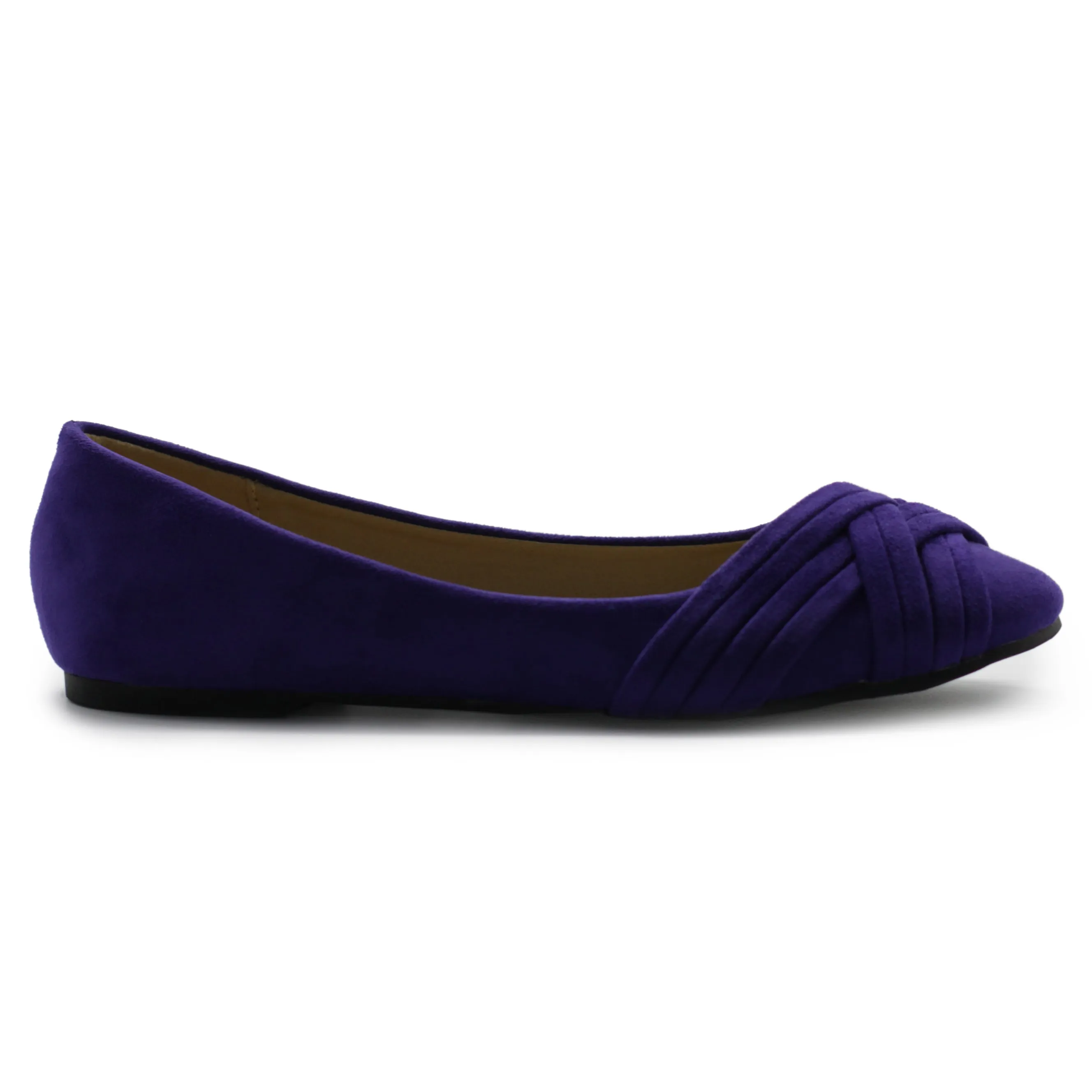 Ollio Women's Ballet Shoe Cute Casual Comfort Flat (Red, Peach, Blue, Mustard, Burgundy, Purple)