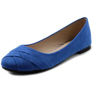 Ollio Women's Ballet Shoe Cute Casual Comfort Flat (Red, Peach, Blue, Mustard, Burgundy, Purple)
