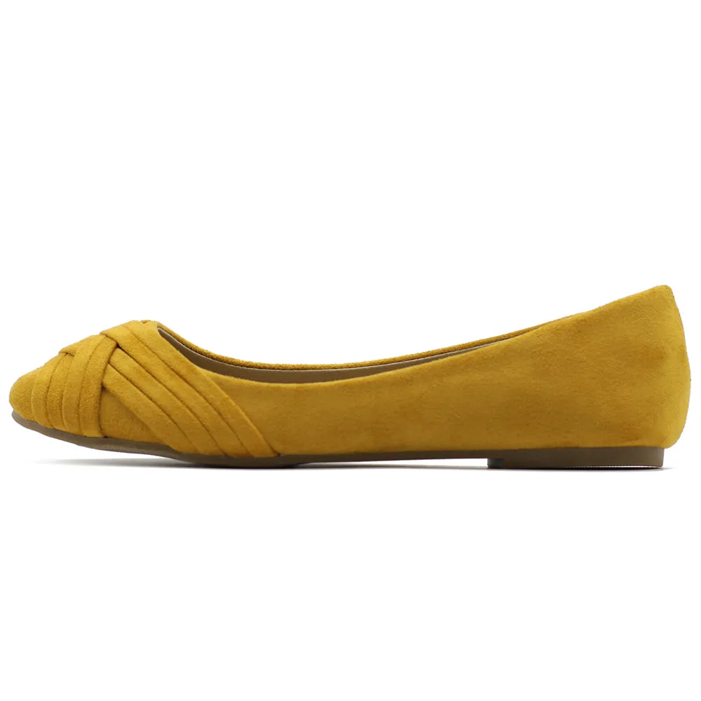 Ollio Women's Ballet Shoe Cute Casual Comfort Flat (Red, Peach, Blue, Mustard, Burgundy, Purple)