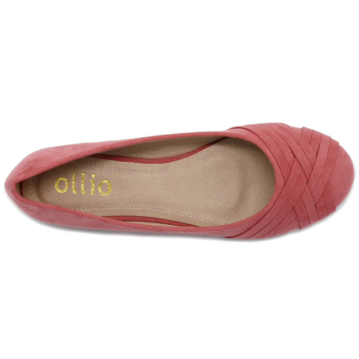 Ollio Women's Ballet Shoe Cute Casual Comfort Flat (Red, Peach, Blue, Mustard, Burgundy, Purple)