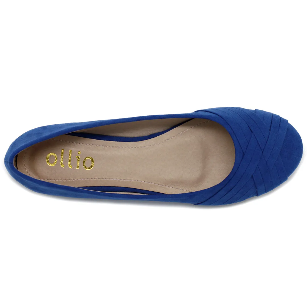 Ollio Women's Ballet Shoe Cute Casual Comfort Flat (Red, Peach, Blue, Mustard, Burgundy, Purple)