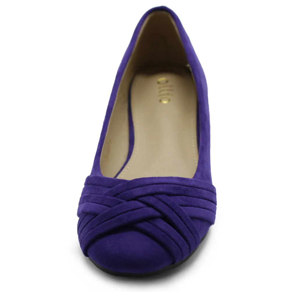 Ollio Women's Ballet Shoe Cute Casual Comfort Flat (Red, Peach, Blue, Mustard, Burgundy, Purple)