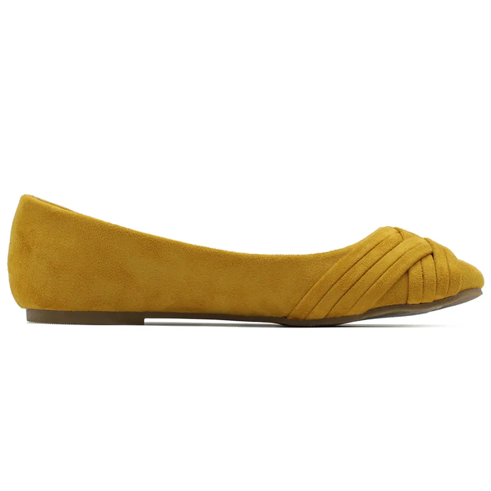 Ollio Women's Ballet Shoe Cute Casual Comfort Flat (Red, Peach, Blue, Mustard, Burgundy, Purple)