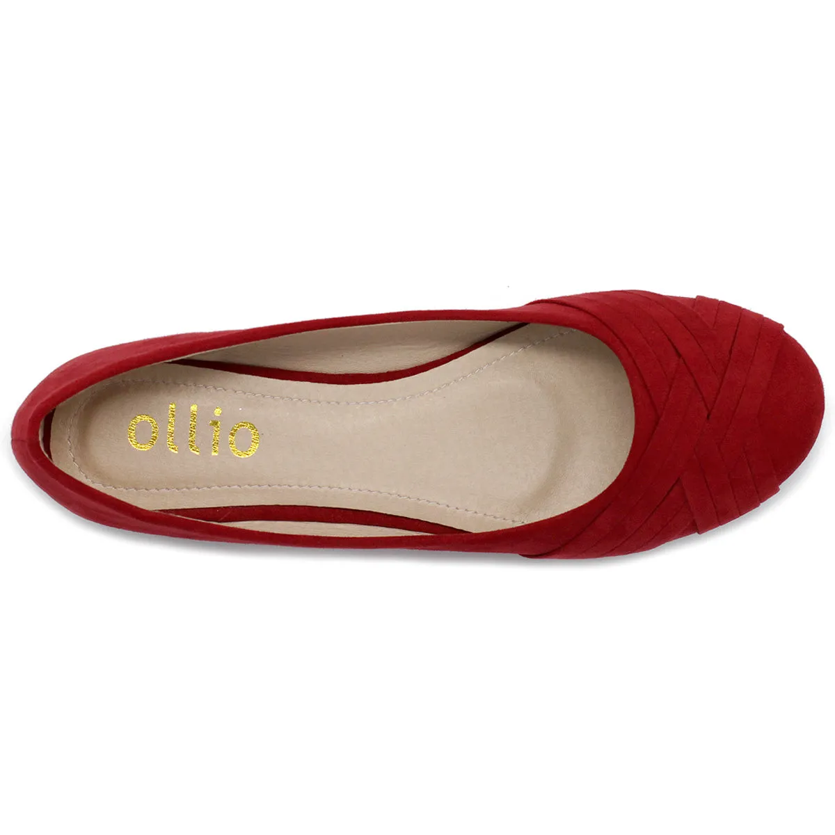 Ollio Women's Ballet Shoe Cute Casual Comfort Flat (Red, Peach, Blue, Mustard, Burgundy, Purple)