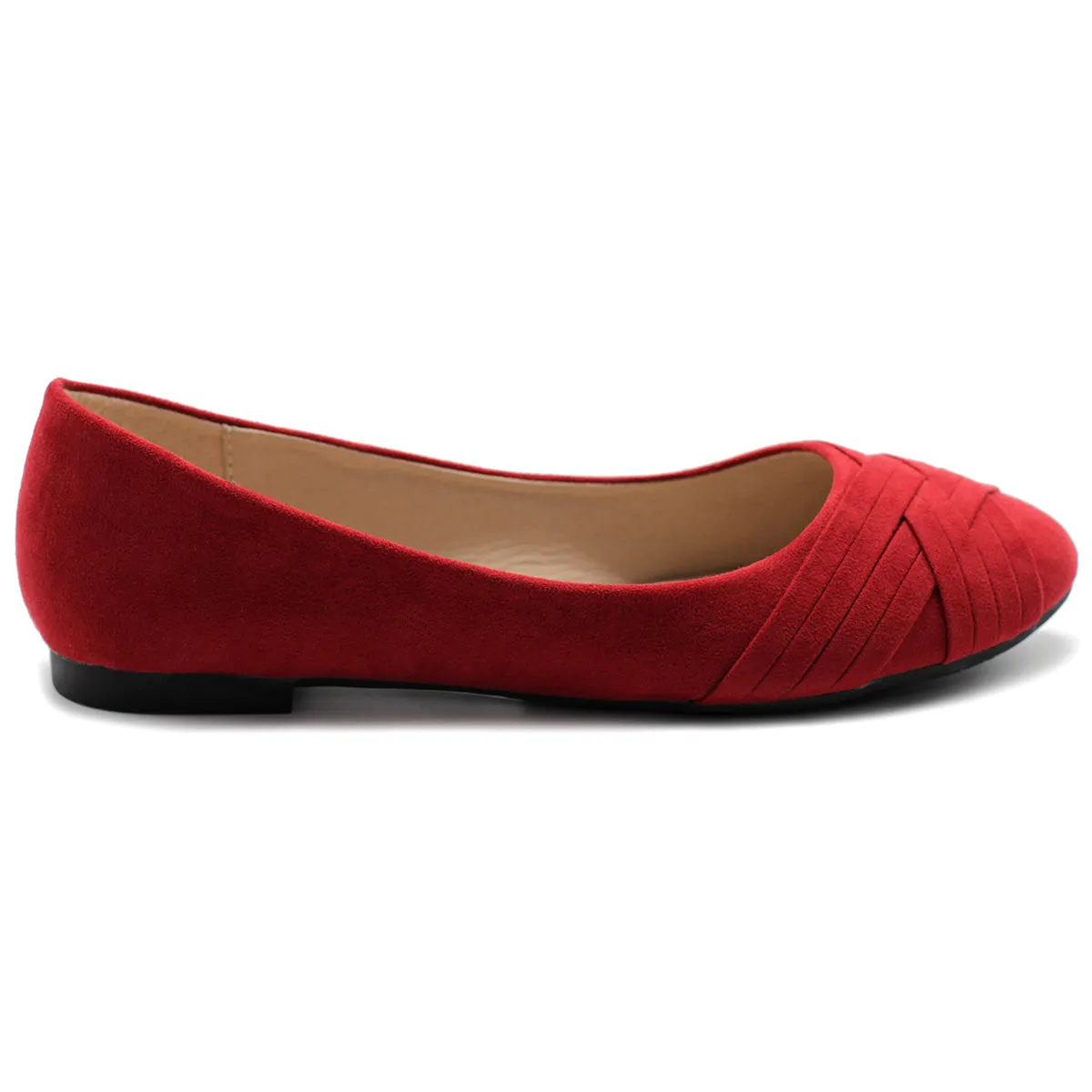 Ollio Women's Ballet Shoe Cute Casual Comfort Flat (Red, Peach, Blue, Mustard, Burgundy, Purple)