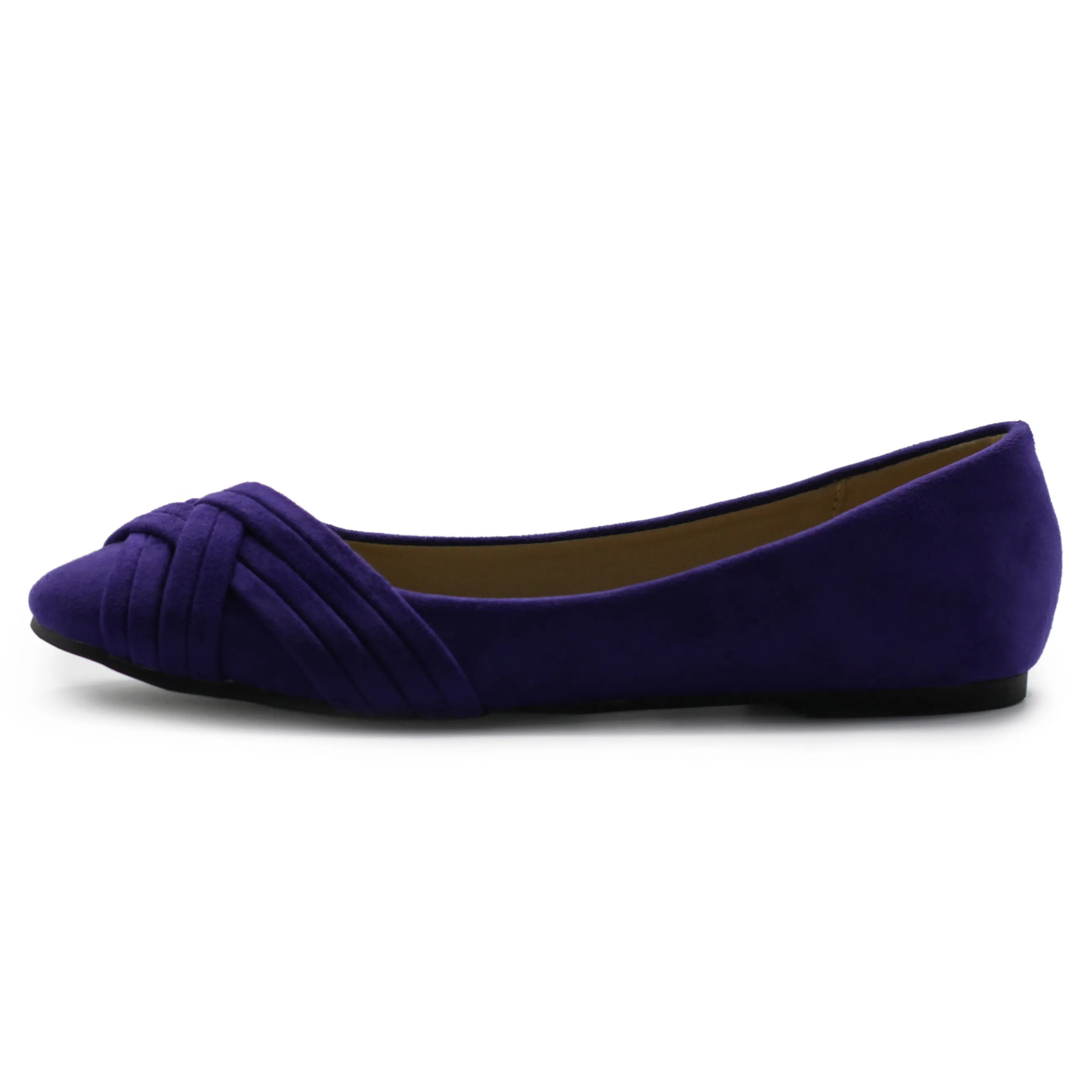 Ollio Women's Ballet Shoe Cute Casual Comfort Flat (Red, Peach, Blue, Mustard, Burgundy, Purple)
