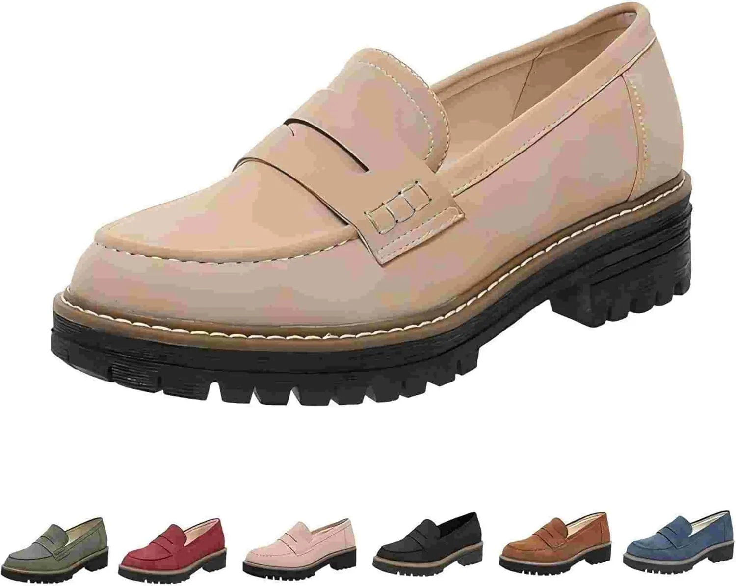 Orthoture-Orthopedic Platform Loafers Comfort Orthopedic Shoes, Womens Round Toe Walking Shoe, Slip on Shoes