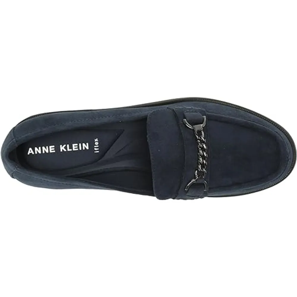 Pastry Navy Suede Anne Klein Loafer Flats