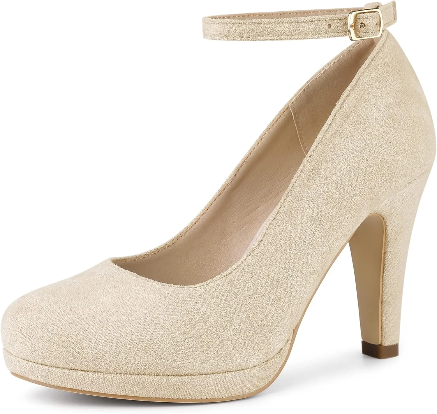 Perphy Mary Jane Pump Round Toe Stiletto Heels Pumps for Women