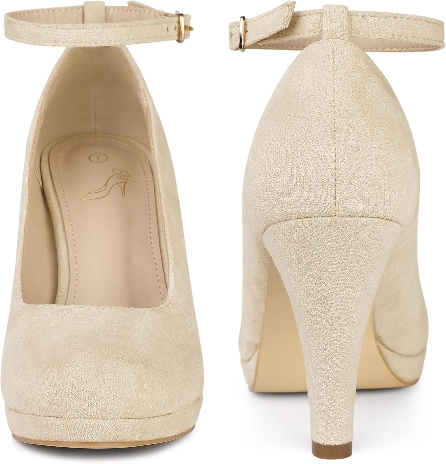 Perphy Mary Jane Pump Round Toe Stiletto Heels Pumps for Women