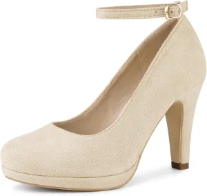 Perphy Mary Jane Pump Round Toe Stiletto Heels Pumps for Women