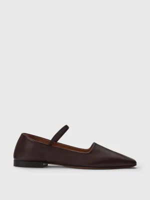 Petina walnut nappa Mary Jane flats
