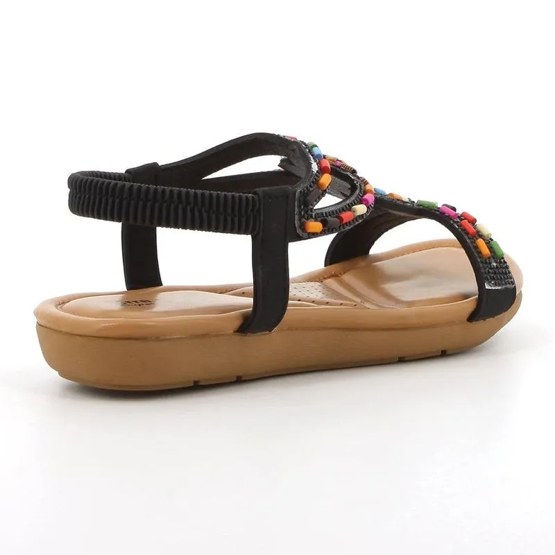 Pierre Cardin Heida Flat Sandal - Black