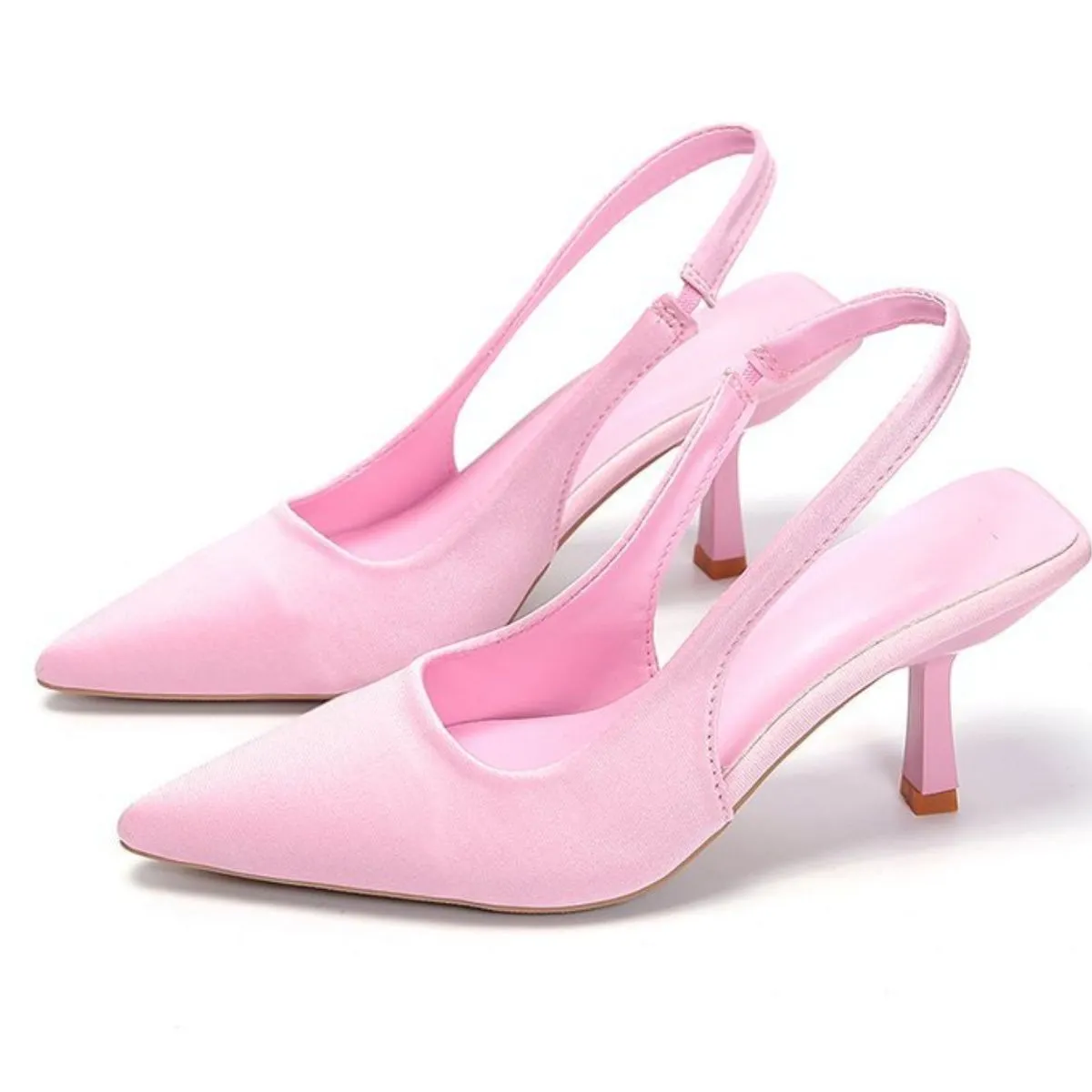 Point Toe Kitten Heel Slingback Pumps