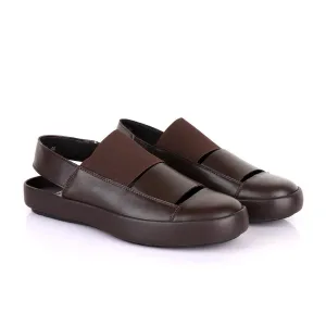 Salvatore Ferragamo Coffee Leather Exquisite Sandals