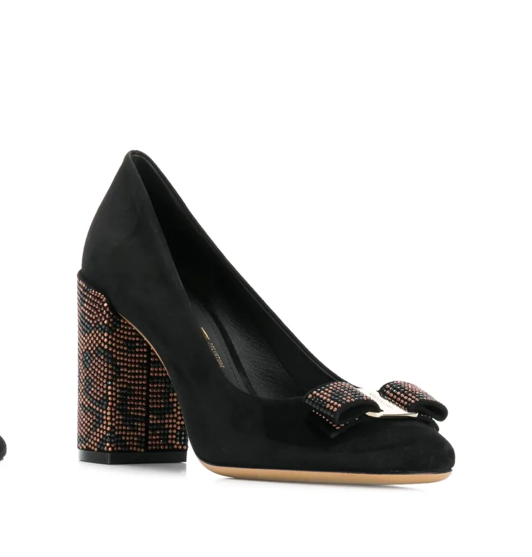 Salvatore Ferragamo Vara Bow Pumps  Color Black Size 8B