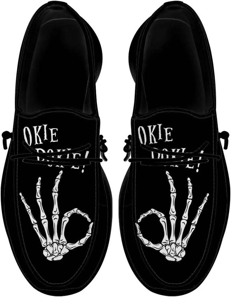 Skeleton Shoes Men Loafers Skull Slip-on Shoes Gifts for Men Women