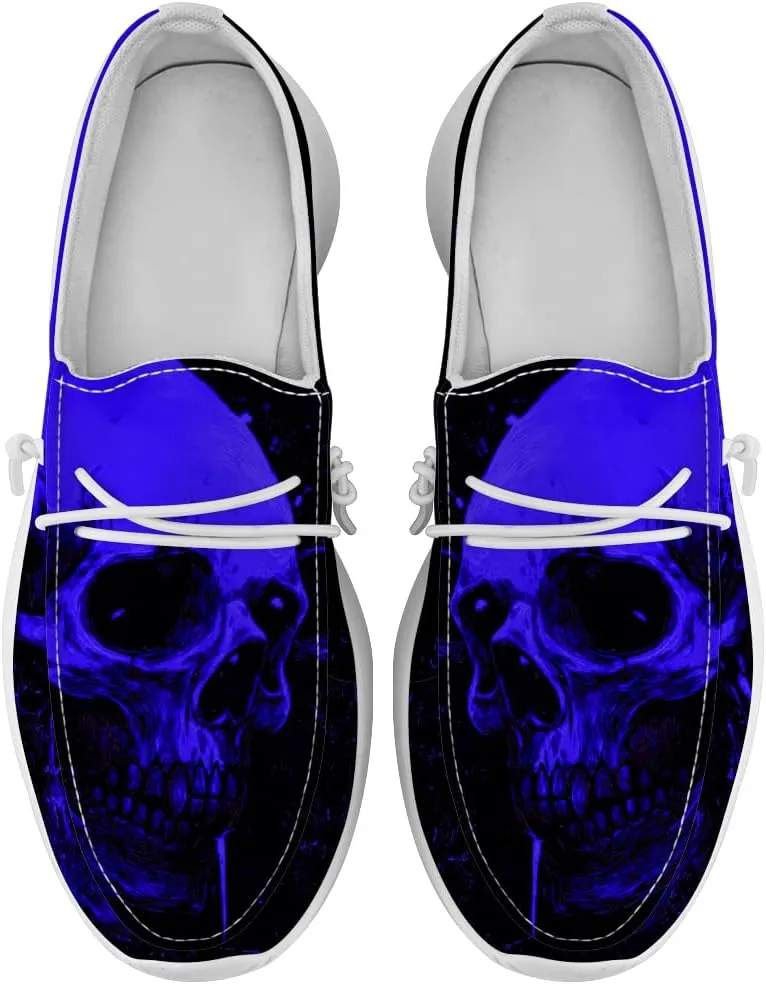 Skull Shoes for Men Women Slip-on Loafers Graffiti Shoes Gifts for Women Men