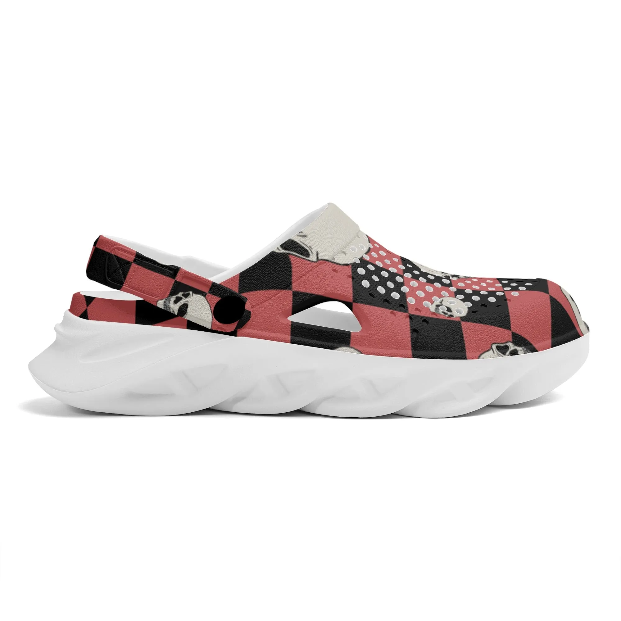 Skulls And Checkers Hollow Out Clogs