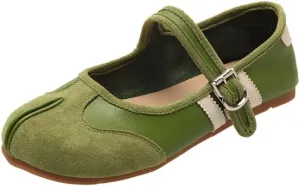 Sneakerina Tabi Shoes Split Toe Mary Janes for Women Girls Cute Ballet Flats Y2K Platform Lightweight Suede Round Toes No Slip Sole Dressy Slip on Casual Comfort Walking Slippers Office Business