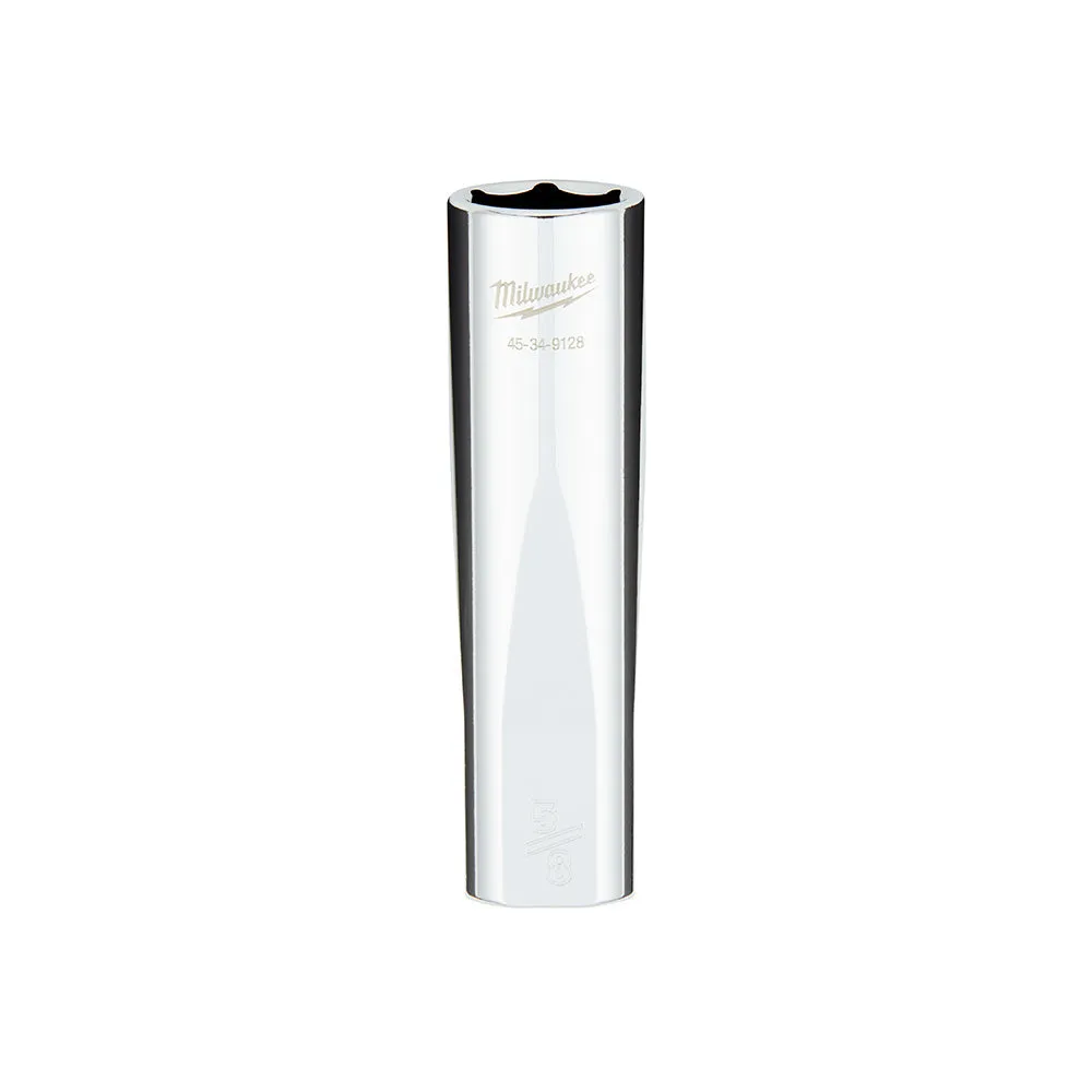 Socket - Milwaukee 1/2 in. Drive 5/8 in. SAE 6-Point Deep Socket with FOUR FLAT™ Sides, 45-34-9128