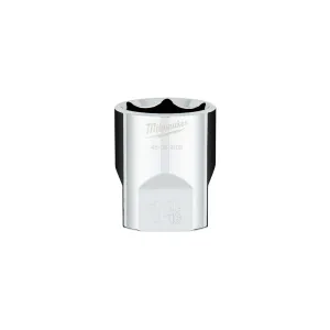 Socket - Milwaukee 1/2" Drive 1-1/16" SAE 6-Point Socket with FOUR FLAT™ Sides, 45-34-9109
