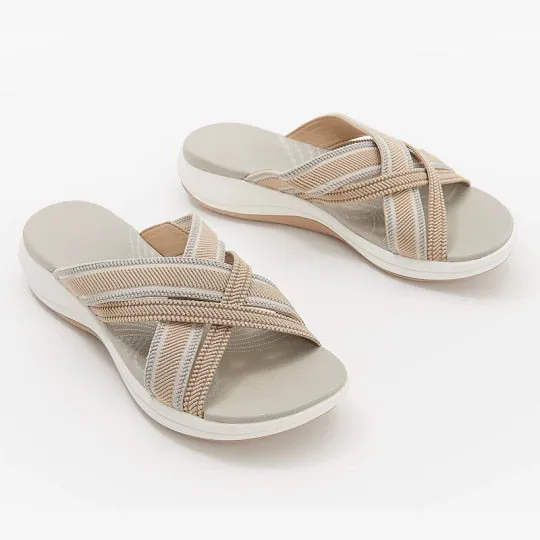 Stretch Soft Sandals, Knitted Sports Supportive Sandals