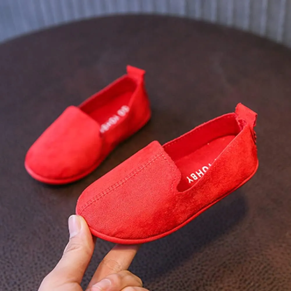 Toddler Little Kid Boys Girls Soft Slip On Loafers Dress Flat Shoes Casual Suede Leather Dress Wedding Shoes for Kids Comfort Boat Shoes