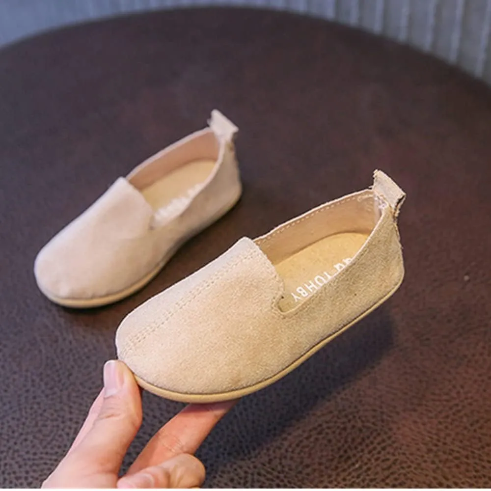 Toddler Little Kid Boys Girls Soft Slip On Loafers Dress Flat Shoes Casual Suede Leather Dress Wedding Shoes for Kids Comfort Boat Shoes