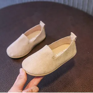 Toddler Little Kid Boys Girls Soft Slip On Loafers Dress Flat Shoes Casual Suede Leather Dress Wedding Shoes for Kids Comfort Boat Shoes